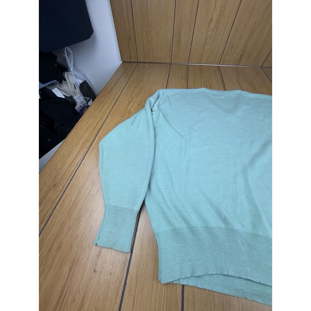 Vintage Izod V-Neck Pullover Sweater Green USA Made‎ 100% Acrylic Mens XL - Picture 15 of 16
